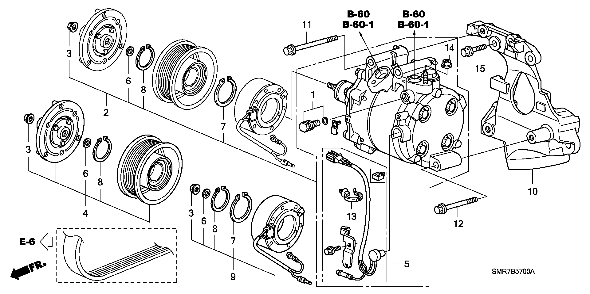 Honda 38 810 RSA E01 - Compresor, climatizare aaoparts.ro