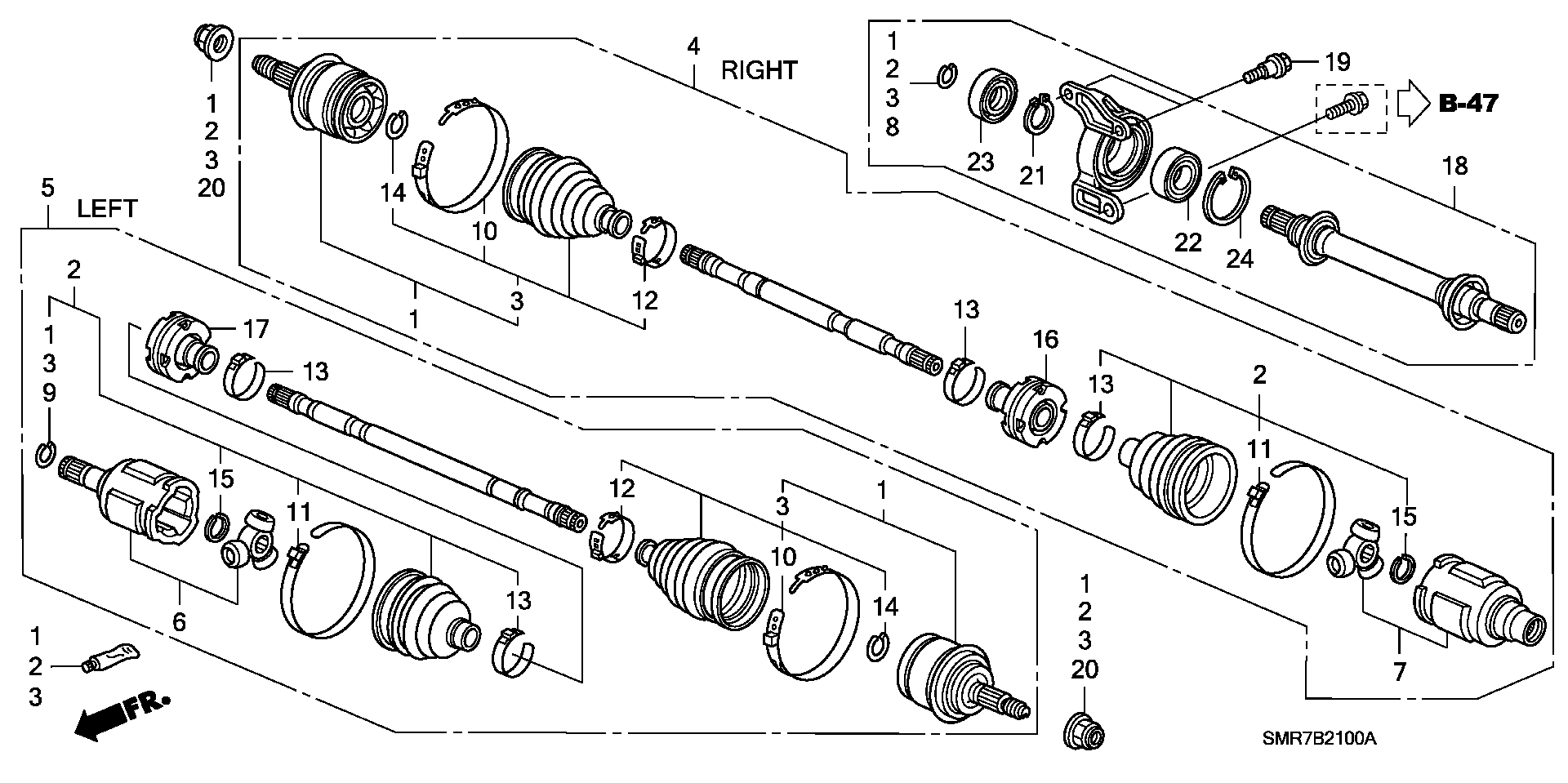 Honda 90305-S1A-000 - Set rulment roata aaoparts.ro