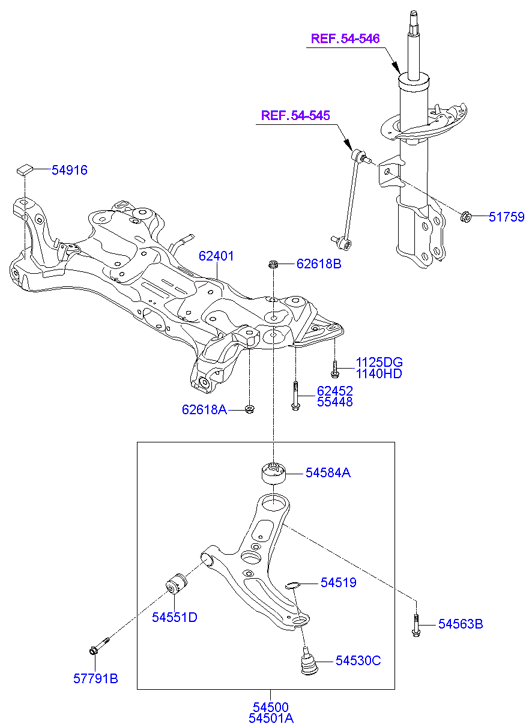 Hyundai 54500-3X000 - Brat, suspensie roata aaoparts.ro