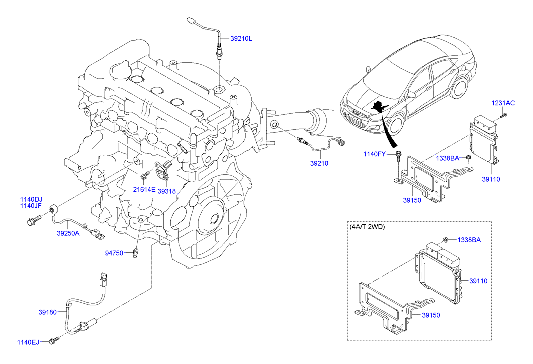 Hyundai 39210-2B140 - Sonda Lambda aaoparts.ro