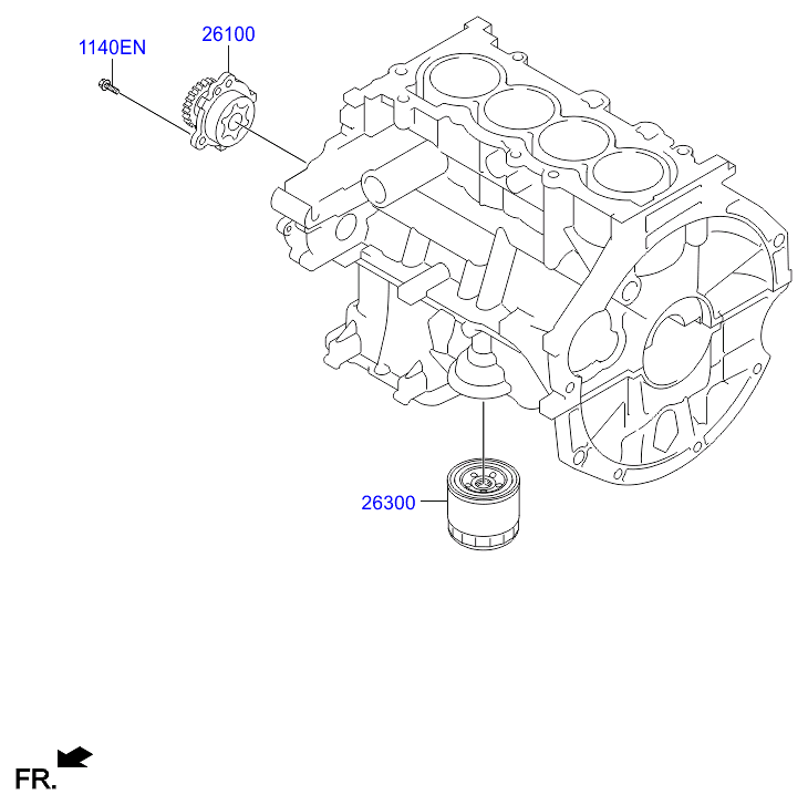 Hyundai 2630003000 - Filtru ulei aaoparts.ro