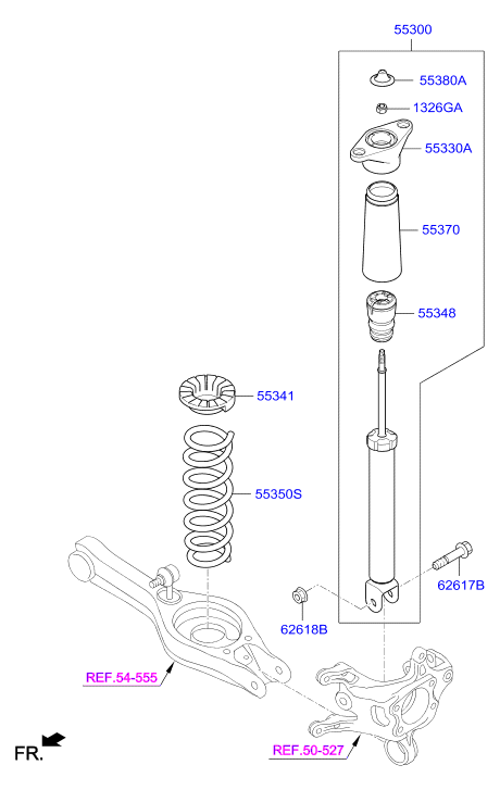 KIA 55300A6010 - Amortizor aaoparts.ro