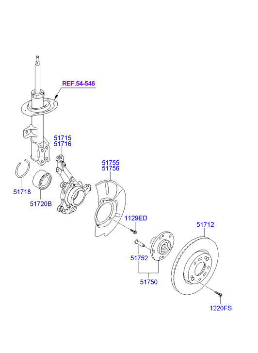 Hyundai 51720-3S100 - Set rulment roata aaoparts.ro