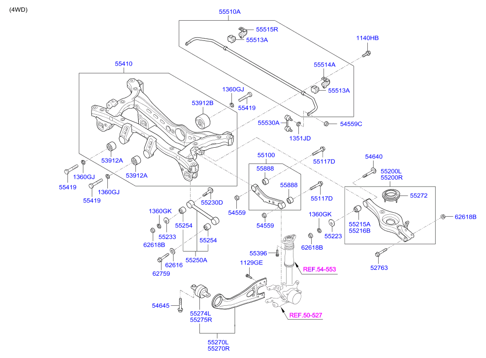 Hyundai 55100 2S050 - Brat, suspensie roata aaoparts.ro