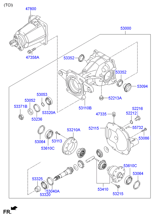 KIA-HYUNDAI 53068-39300 - Simering, diferential aaoparts.ro