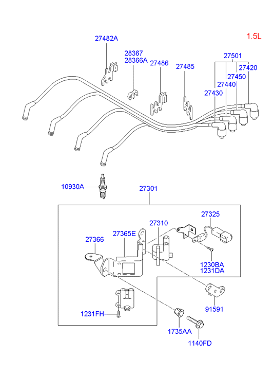 KIA-HYUNDAI 27310-26600 - Bobina de inductie aaoparts.ro