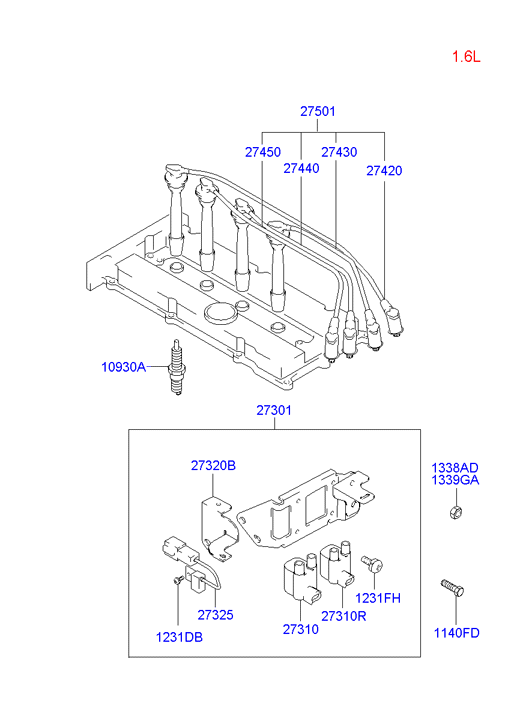 KIA-HYUNDAI 27310-22600 - Bobina de inductie aaoparts.ro