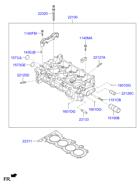 KIA-HYUNDAI 22311-03230 - Garnitura, chiulasa aaoparts.ro