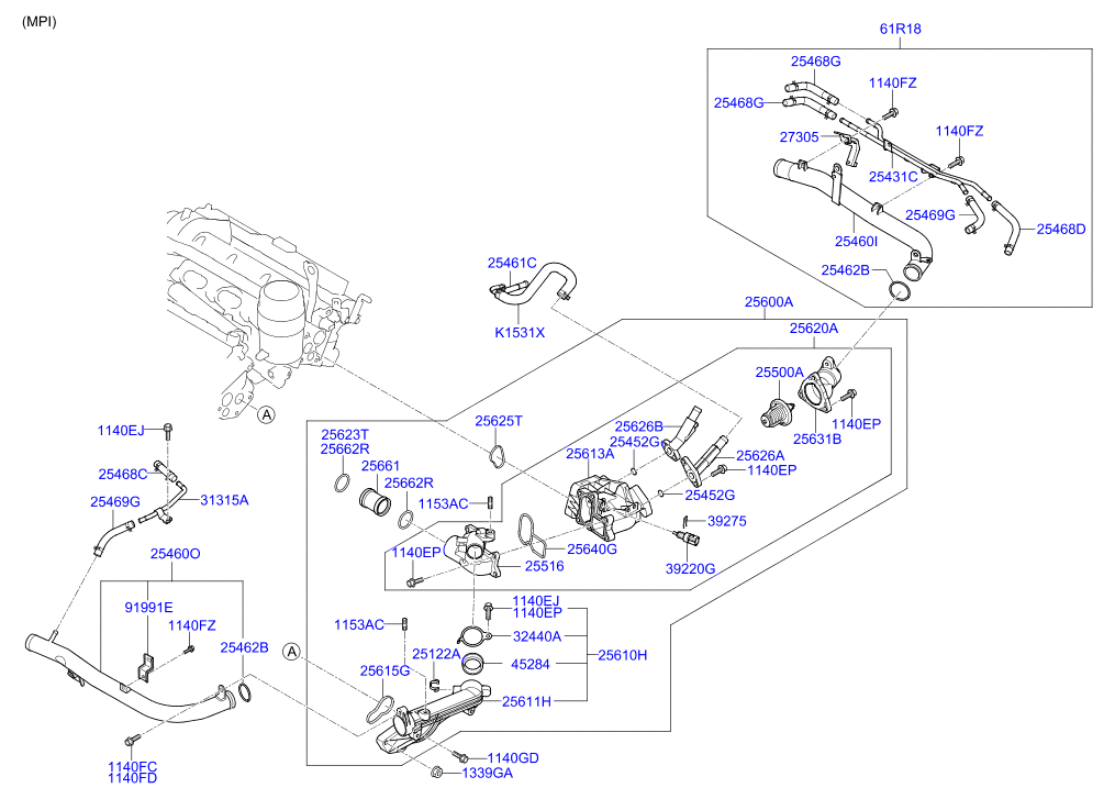 Hyundai 255003C130 - Termostat,lichid racire aaoparts.ro