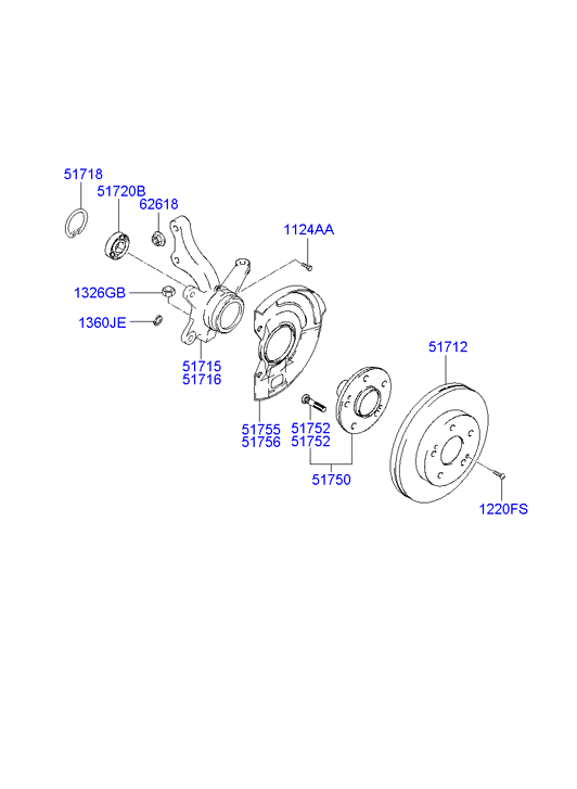 KIA 51718-2D000 - Set rulment roata aaoparts.ro