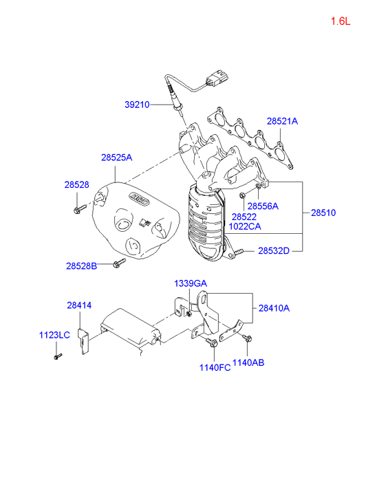 Hyundai 2851023250 - Catalizator aaoparts.ro