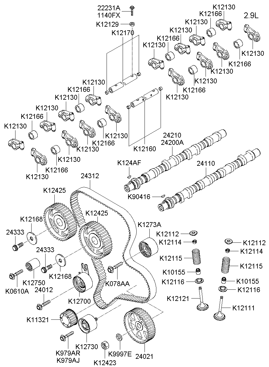 KIA-HYUNDAI 24315-42200 - Curea de distributie aaoparts.ro
