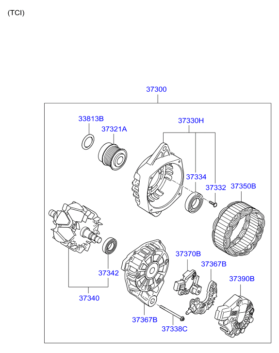 KIA 373002B760 - Generator / Alternator aaoparts.ro