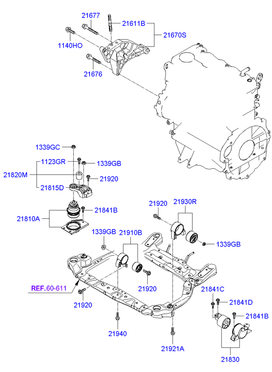 KIA-HYUNDAI 219101G200 - Suport motor aaoparts.ro
