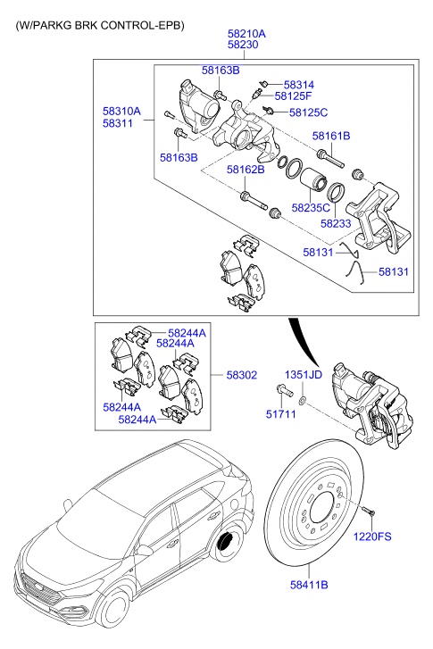 KIA 58230 D3000 - Etrier frana aaoparts.ro