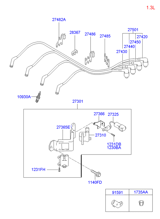 KIA-HYUNDAI 27310-22600 - Bobina de inductie aaoparts.ro