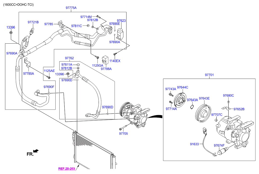 KIA-HYUNDAI 97701-A6500 - Compresor, climatizare aaoparts.ro