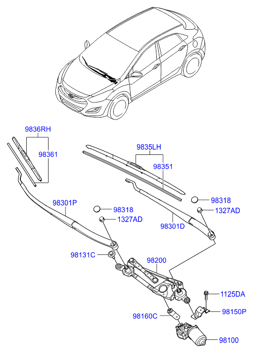 KIA-HYUNDAI 98350-3R200 - Lamela stergator aaoparts.ro