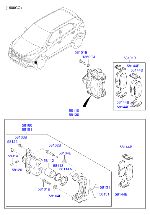 KIA 58101M0A10 - Set placute frana,frana disc aaoparts.ro