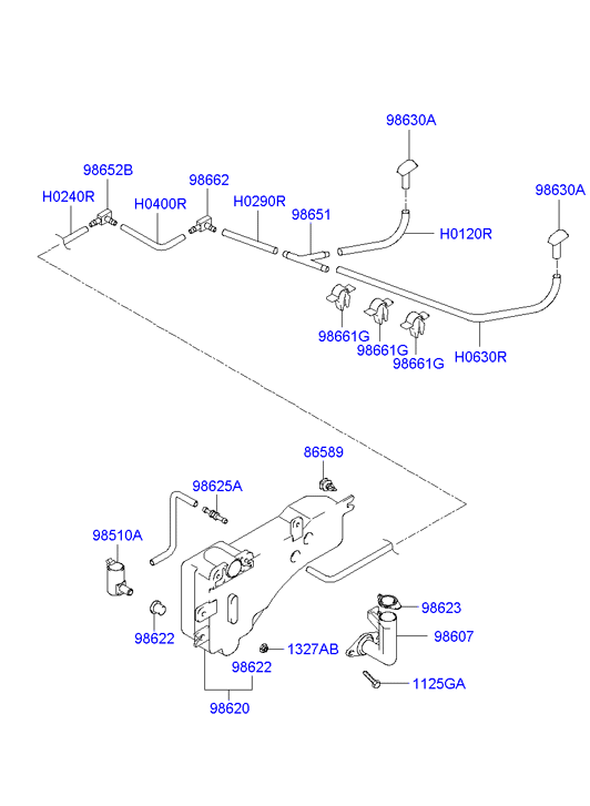 KIA 98510-34000 - Pompa de apa,spalare parbriz aaoparts.ro