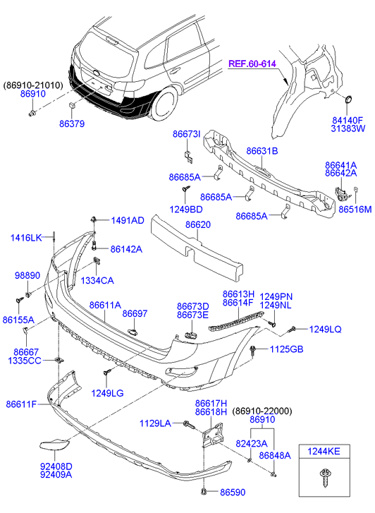 KIA-HYUNDAI 97519-22000 - Clip aaoparts.ro