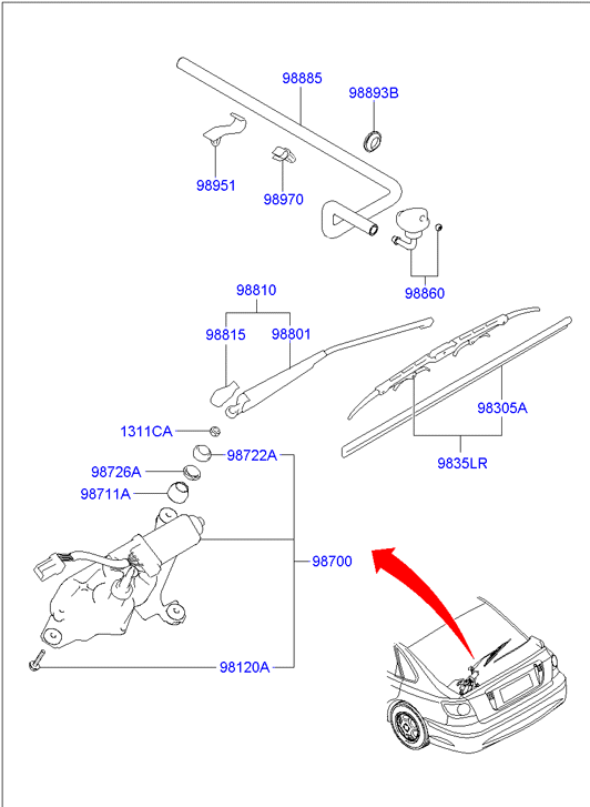 Hyundai 9836037000 - Lamela stergator aaoparts.ro