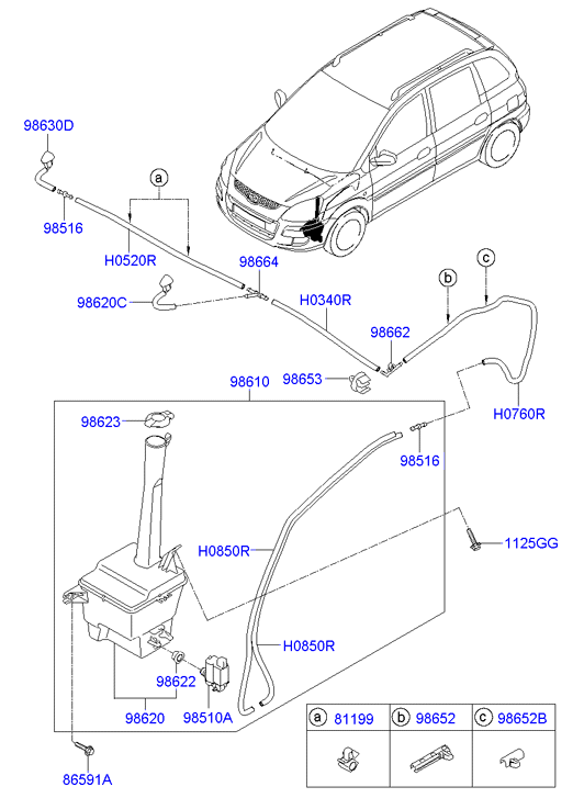 KIA 9851025100 - Pompa de apa,spalare parbriz aaoparts.ro