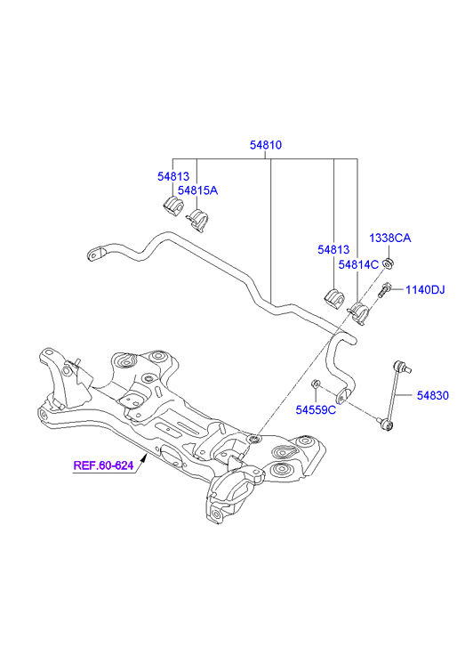 KIA-HYUNDAI 54830-0U000 - Brat / bieleta suspensie, stabilizator aaoparts.ro