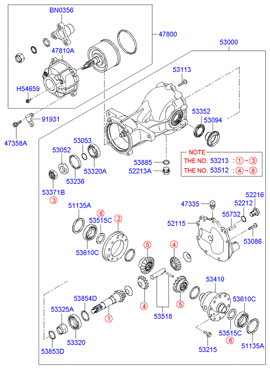 KIA-HYUNDAI 53068-39300 - Simering, diferential aaoparts.ro