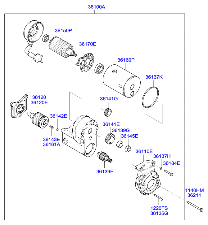 KIA 36100-27011 - Starter aaoparts.ro