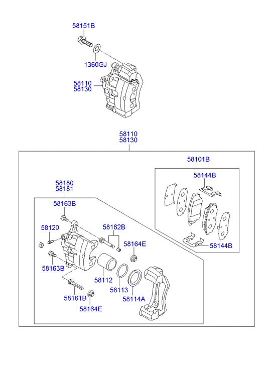 Hyundai 58101-2YA00 - Set placute frana,frana disc aaoparts.ro