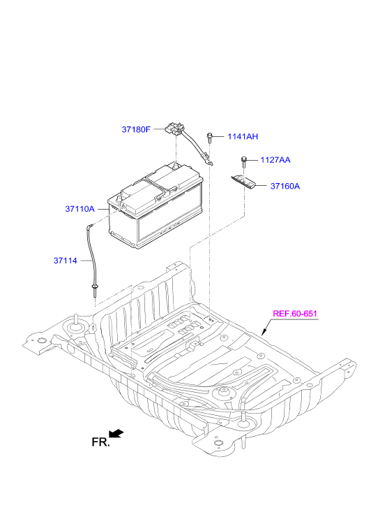 KIA-HYUNDAI 37110B1000 - Baterie de pornire aaoparts.ro