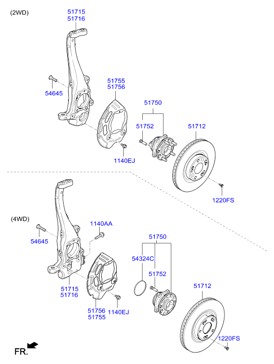 KIA-HYUNDAI 51750B1551 - Set rulment roata aaoparts.ro