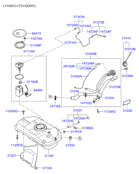 KIA 31110-0X000 - Pompa combustibil aaoparts.ro