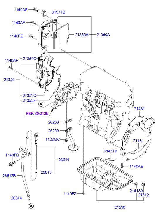 KIA-HYUNDAI 26614-35020 - Garnitura, suruburi capac supape aaoparts.ro
