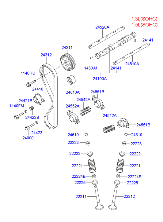 KIA-HYUNDAI 24312 22612 - Curea de distributie aaoparts.ro