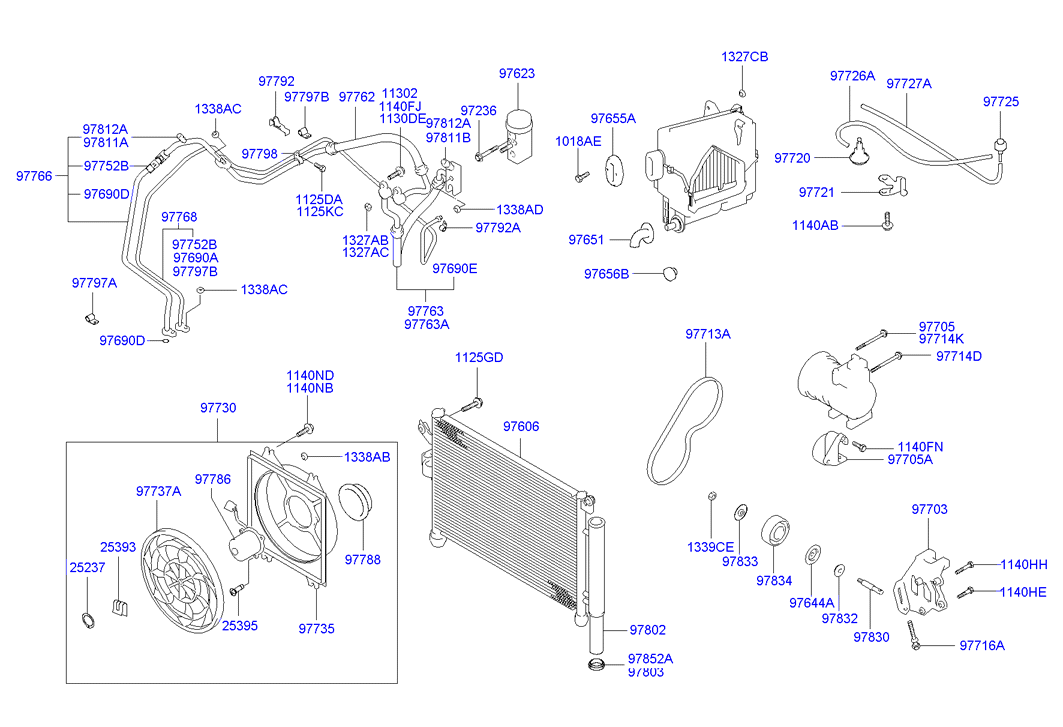 Hyundai 97713 29000 - Curea transmisie cu caneluri aaoparts.ro