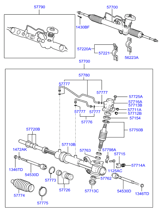 KIA 57755-25000 - Articulatie axiala, cap de bara aaoparts.ro