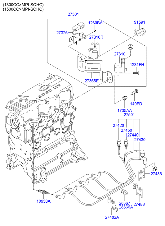 KIA-HYUNDAI 27310-22600 - Bobina de inductie aaoparts.ro