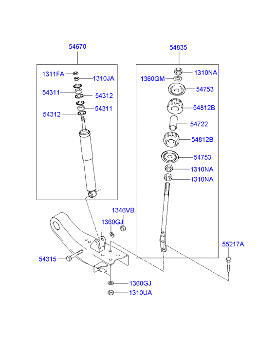 Hyundai 5430047100 - Shock absorber assy - front aaoparts.ro