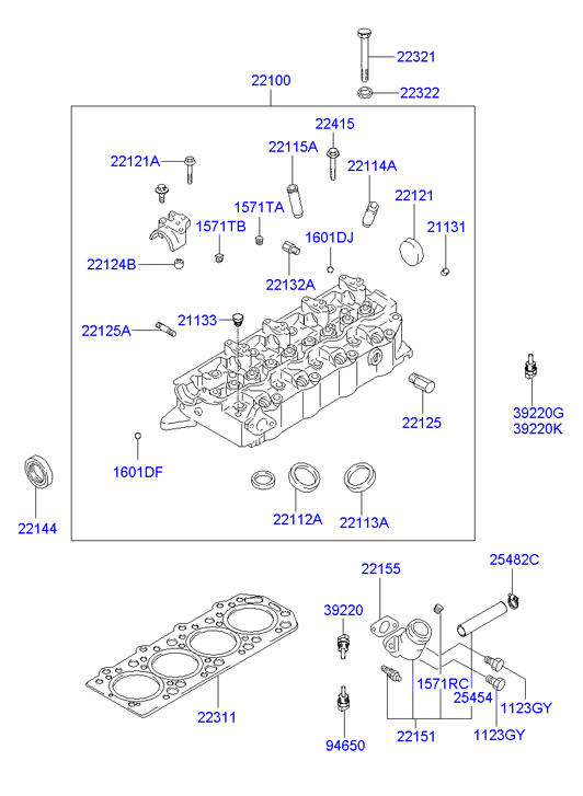 KIA-HYUNDAI 2210042400 - Chiulasa aaoparts.ro