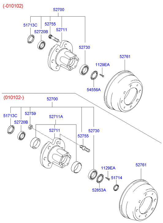 KIA-HYUNDAI 52703-44530 - Set rulment roata aaoparts.ro