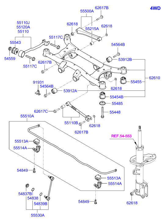 Hyundai 53912-2E000 - Suport,trapez aaoparts.ro