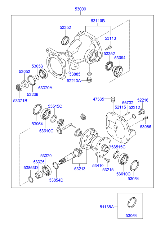 KIA-HYUNDAI 5305039100 - Simering, diferential aaoparts.ro