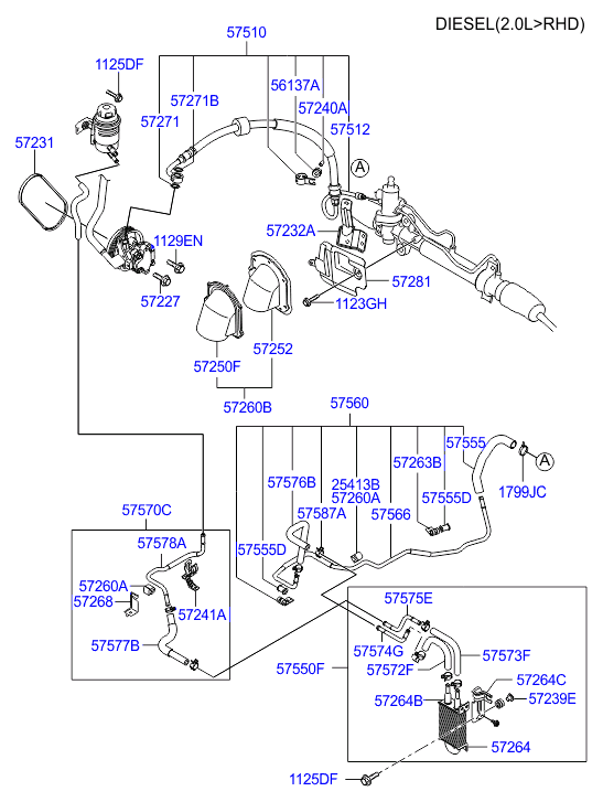 KIA-HYUNDAI 57170 2D101 - Curea transmisie cu caneluri aaoparts.ro