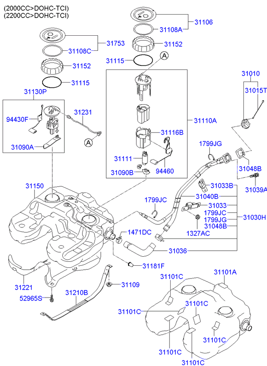 KIA-HYUNDAI 311102P900 - Modul alimentare combustibil aaoparts.ro