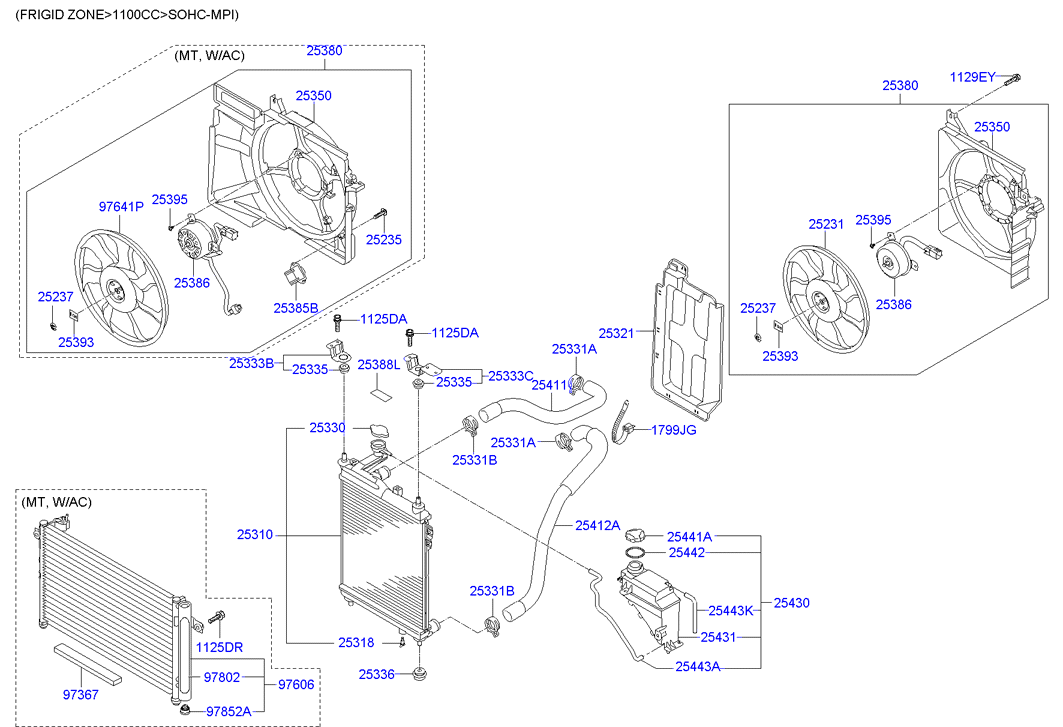 KIA-HYUNDAI 253801C160 - Ventilator, radiator aaoparts.ro