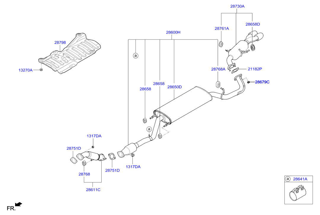 KIA-HYUNDAI 28761-3K100 - Suport, toba esapament aaoparts.ro