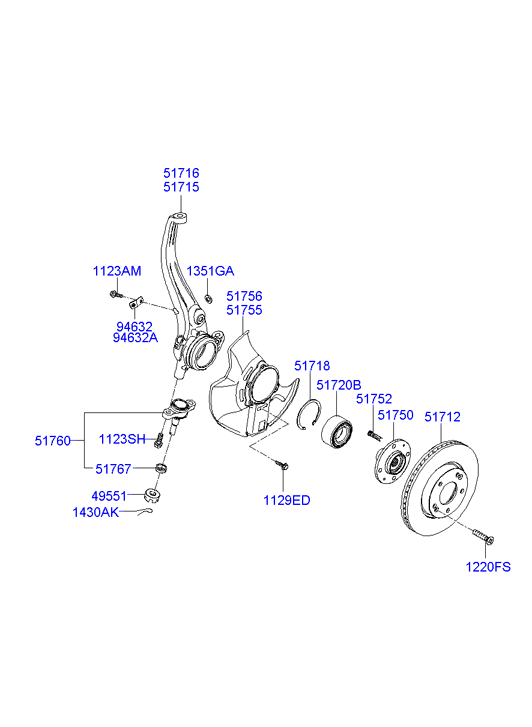 KIA 517123K050 - Disc frana aaoparts.ro