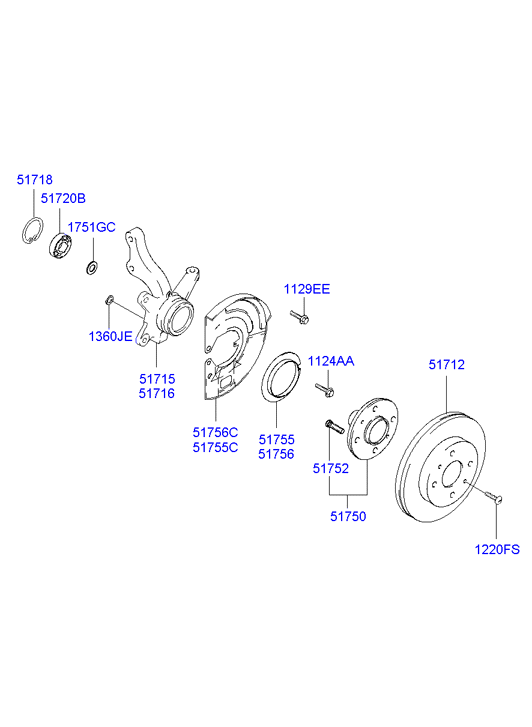 Alfa Romeo 51720-3A101 - Set rulment roata aaoparts.ro